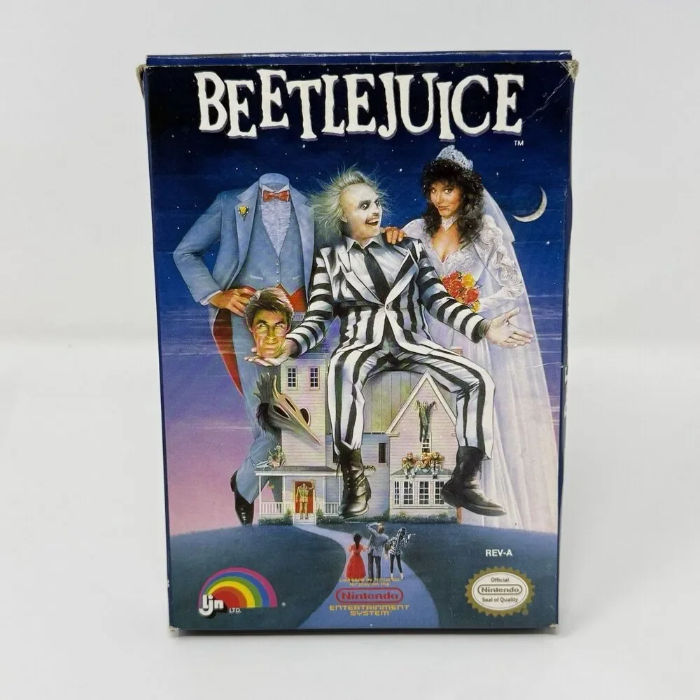 Beetlejuice Nintendo NES No Manual Box Poster Inserts Tested